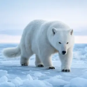 Arctic fox + Polar bear